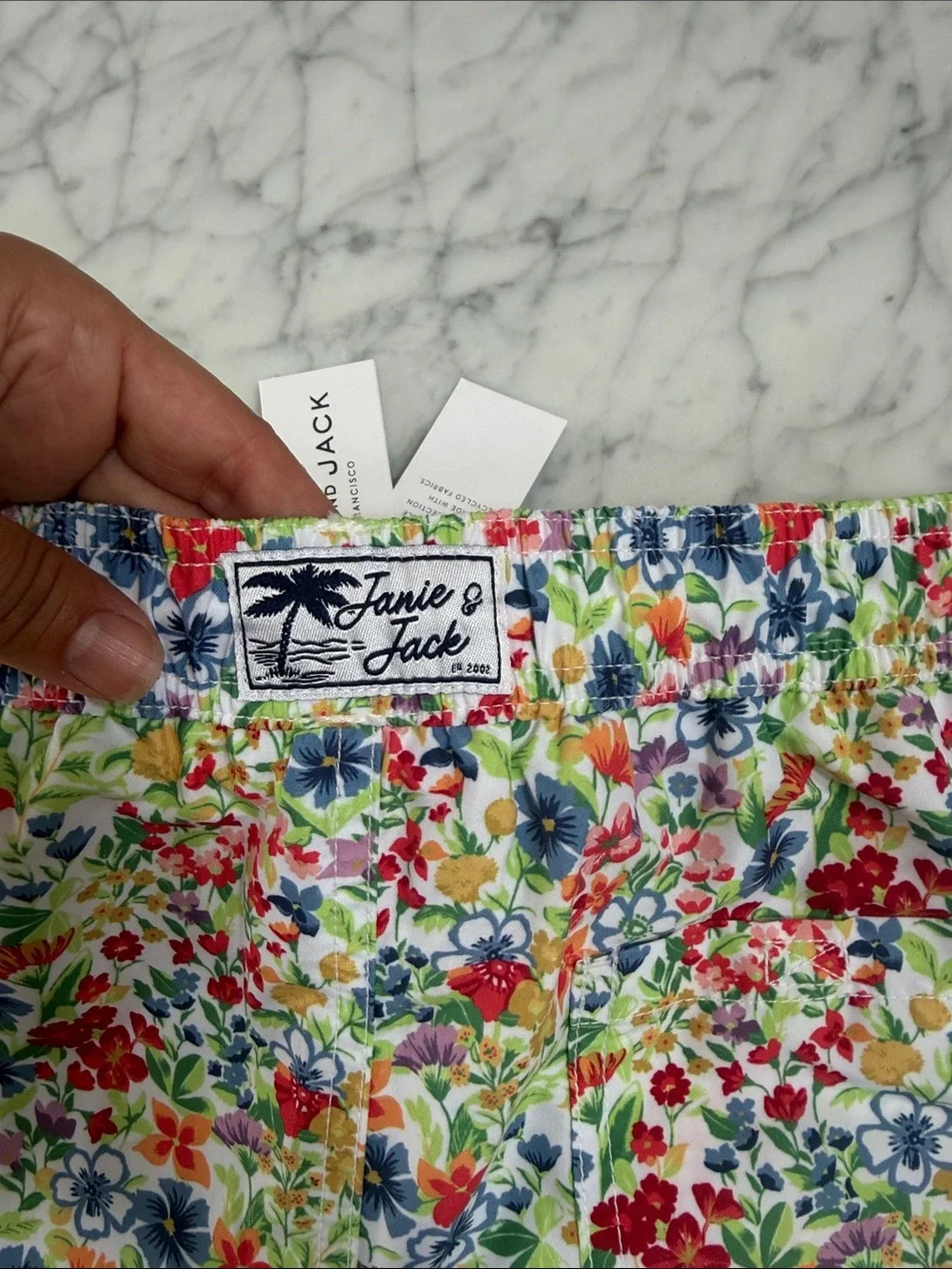 NWT Sz 8 Janie And Jack Boys Ditsy Floral Swim Short